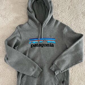Patagonia Charcoal Gray Hoodie with Logo